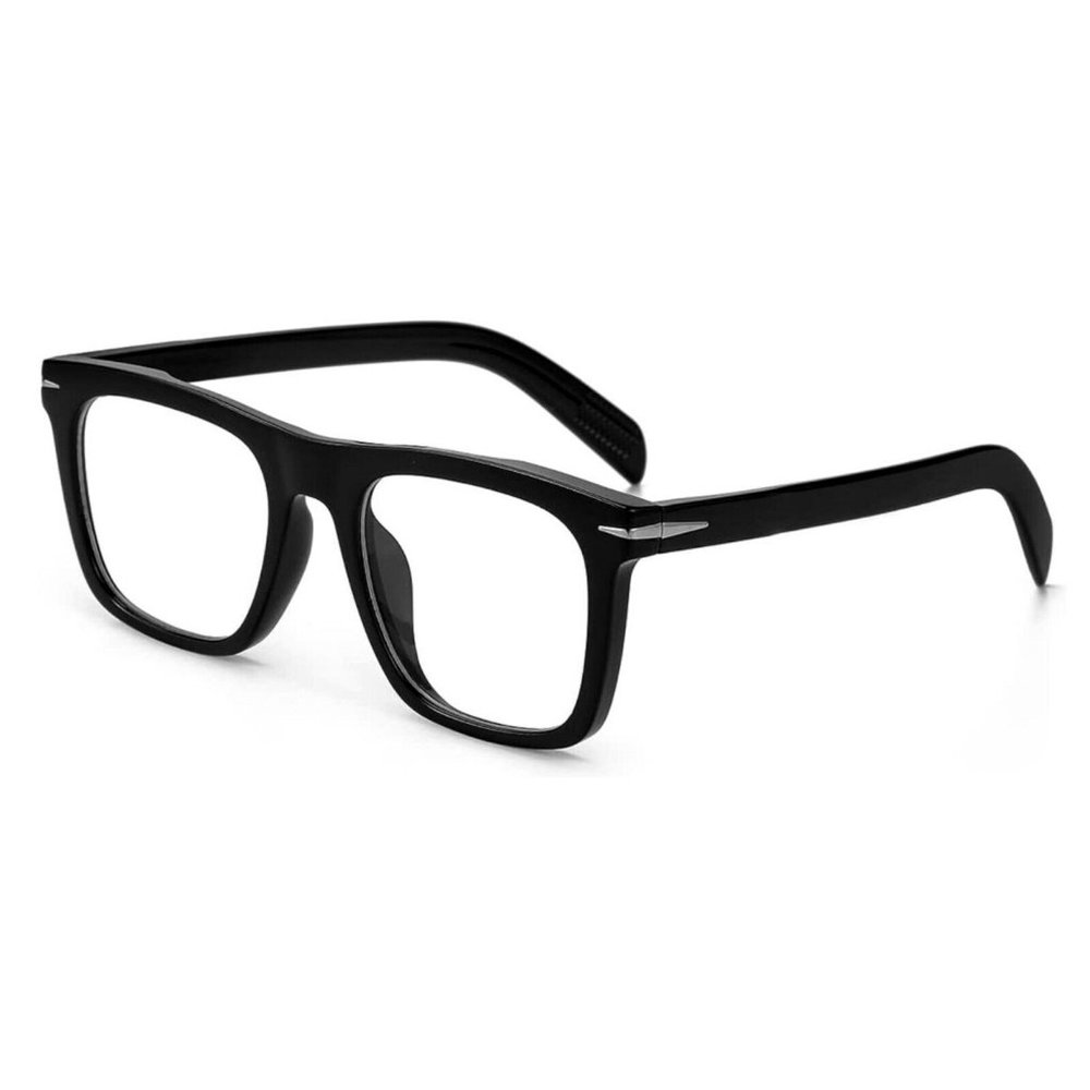 Men Women Clear Lens Designer Non Prescription Classic Black Computer Glasses